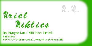uriel miklics business card